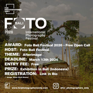 FOTO Bali Festival - Call for Entries 2026