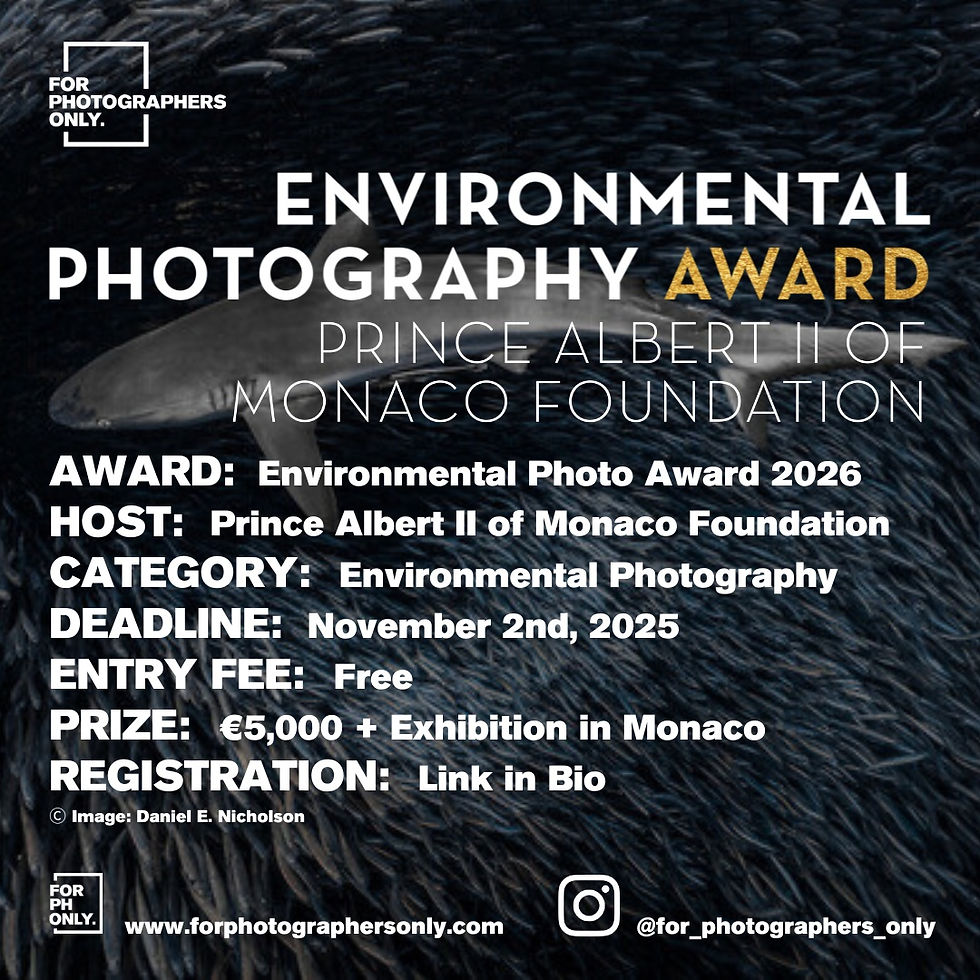 Prince Albert II Foundation - Environmental Photography Award 2026
