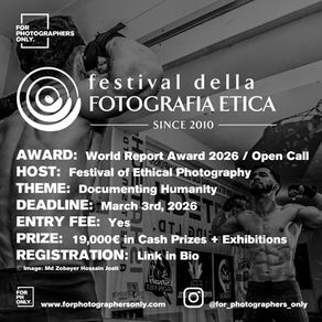Festival Della Fotografia Etica - World Report Award 2026 Open Call