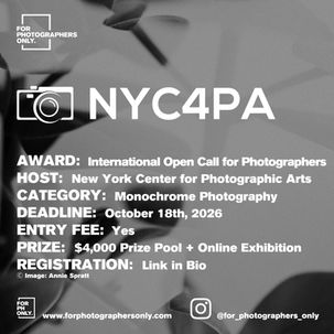 NYC4PA - "Monochrome" International Juried Photography Open Call