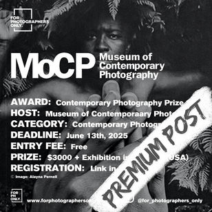 MoCP - Contemporary Photography Prize 2025