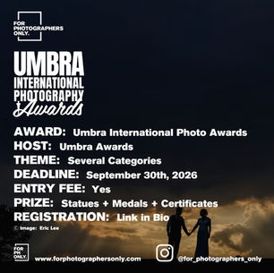 Umbra International Photography Awards - Open Call 2026