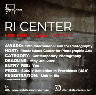 Rhode Island Center for Photographic Arts - Open Call for Photography 2026