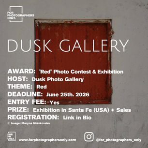Dusk Photo Gallery - "Red" Photo Contest & Exhibition Open Call