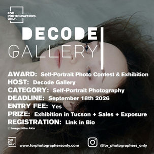 Decode Gallery - "Self-Portrait" Photo Contest & Exhibition Open Call