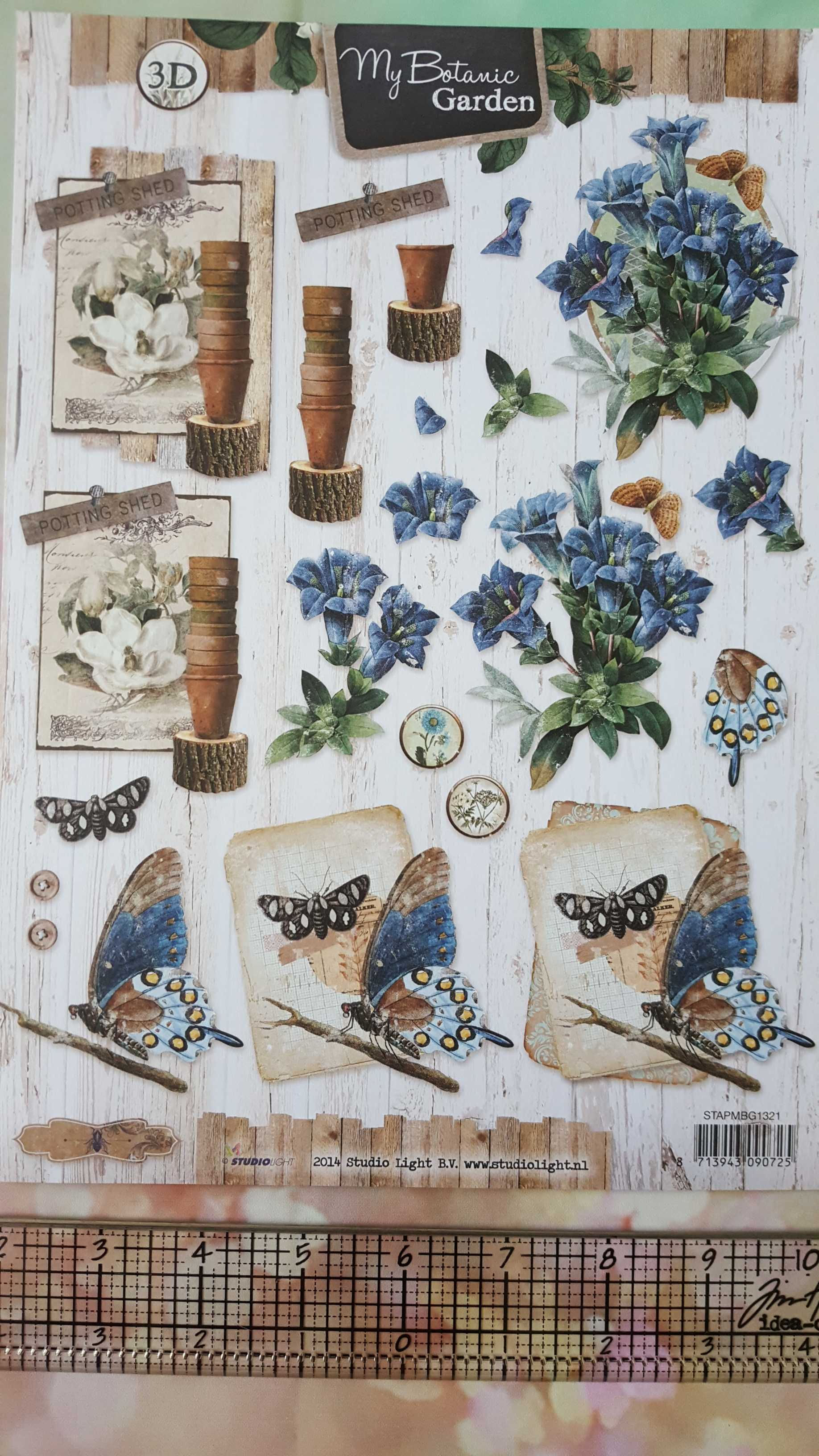 קארדסטוק פרחים וינטאז לגזירה