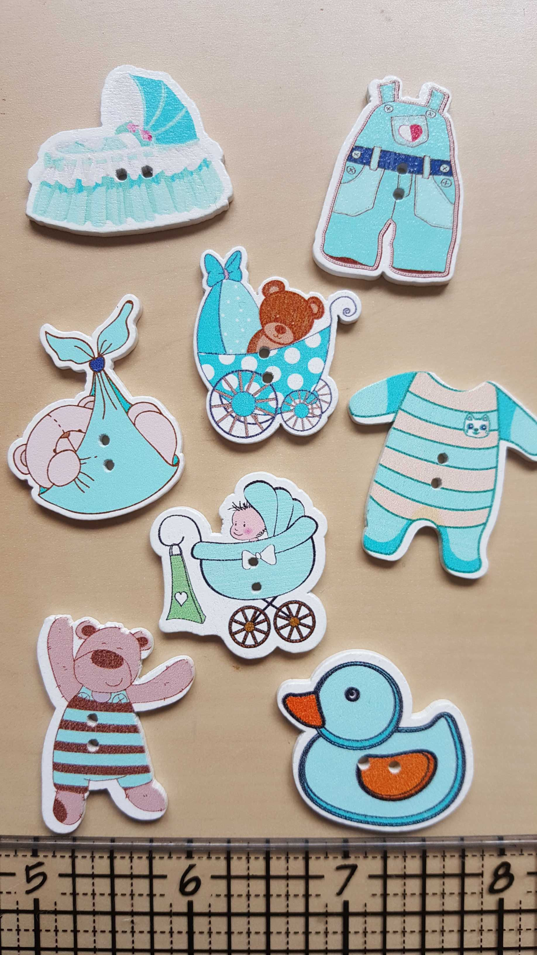 סט 8 כפתורים לתינוק