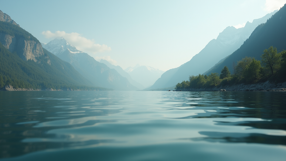 Vue en plongée d'un paysage naturel avec des montagnes majestueuses