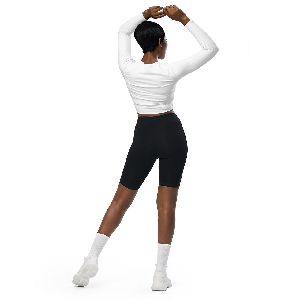Thumbnail: X Performance White Long-Sleeve Crop Top