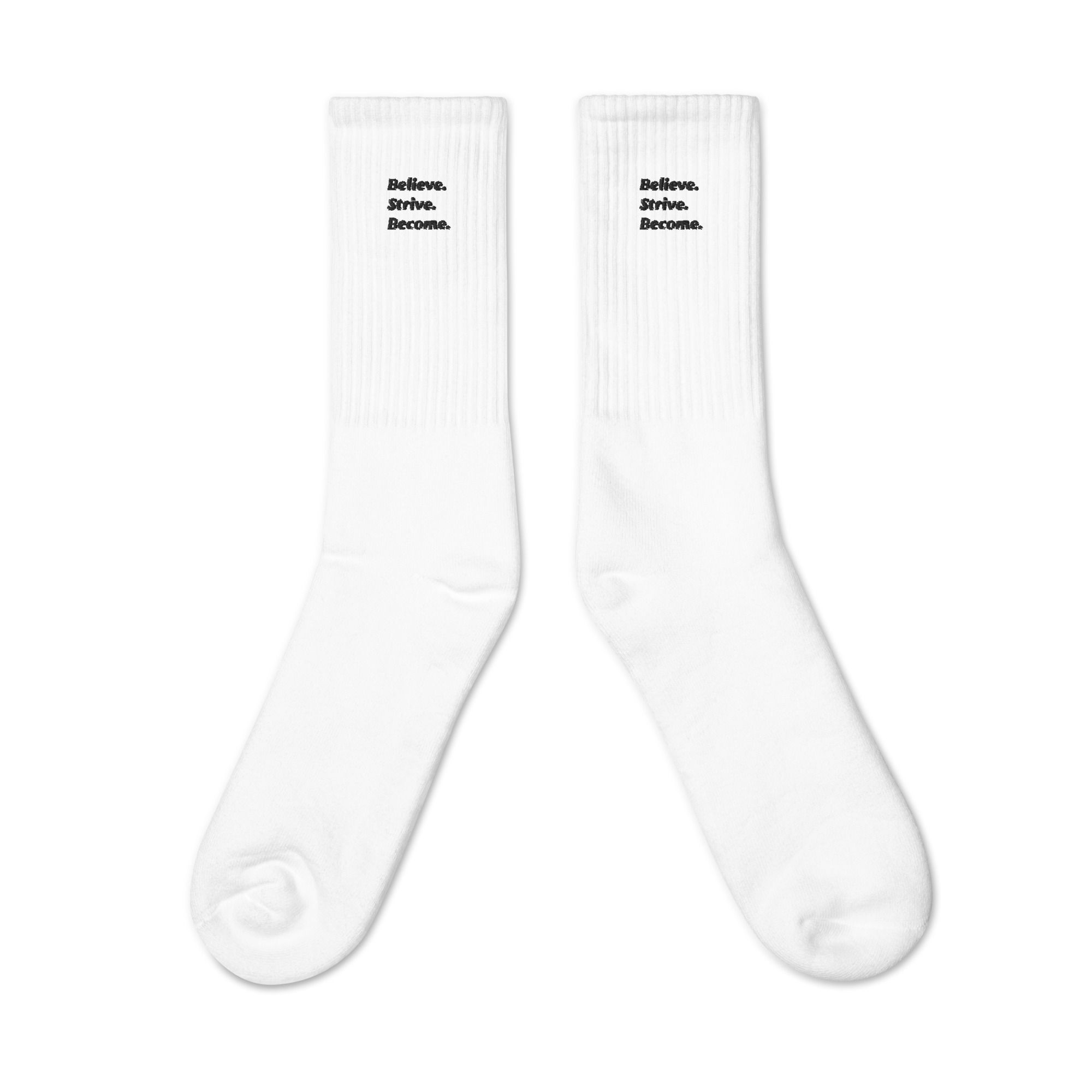 BSB Premium White Embroidered Socks