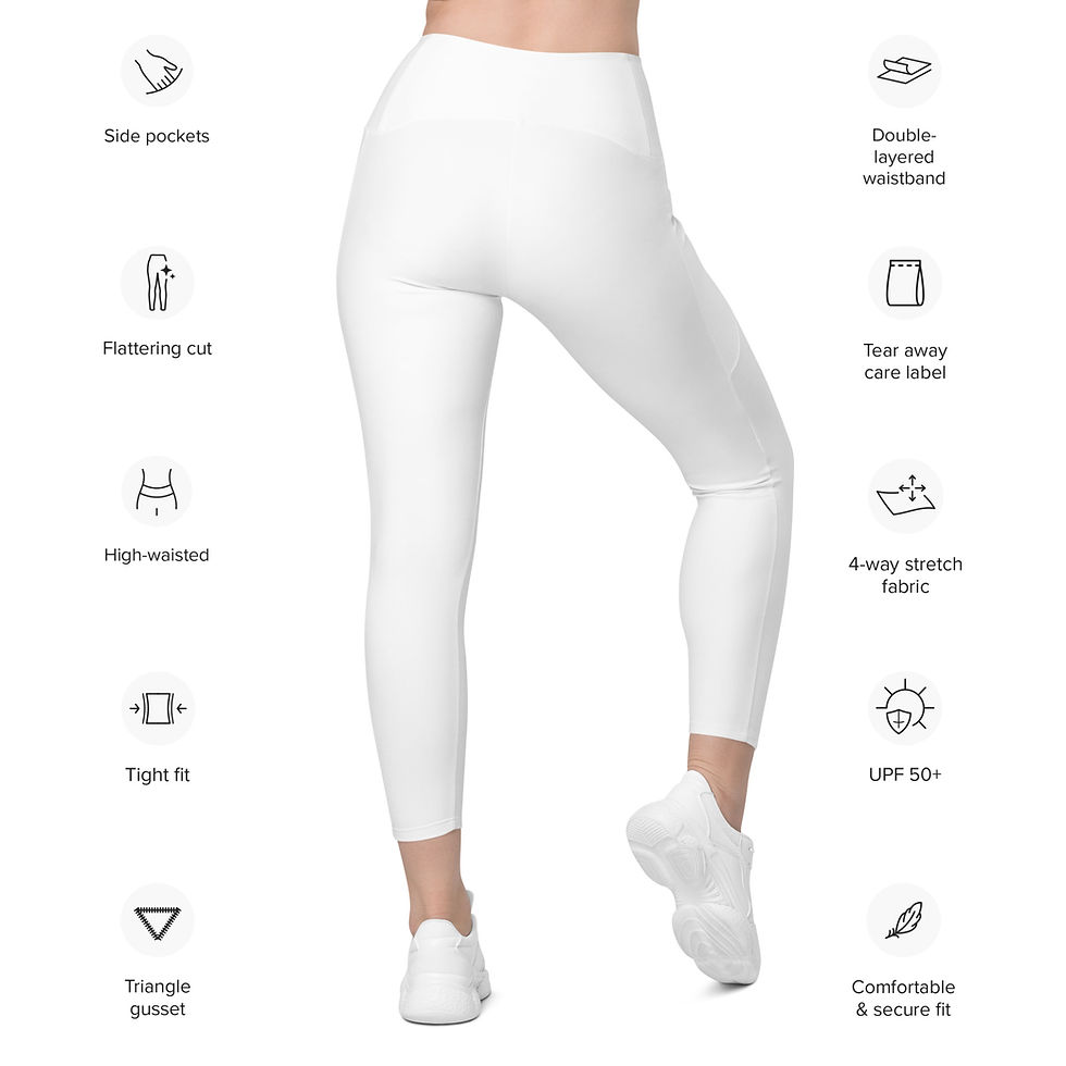 Thumbnail: X Performance White Women's Active Leggings with Pockets