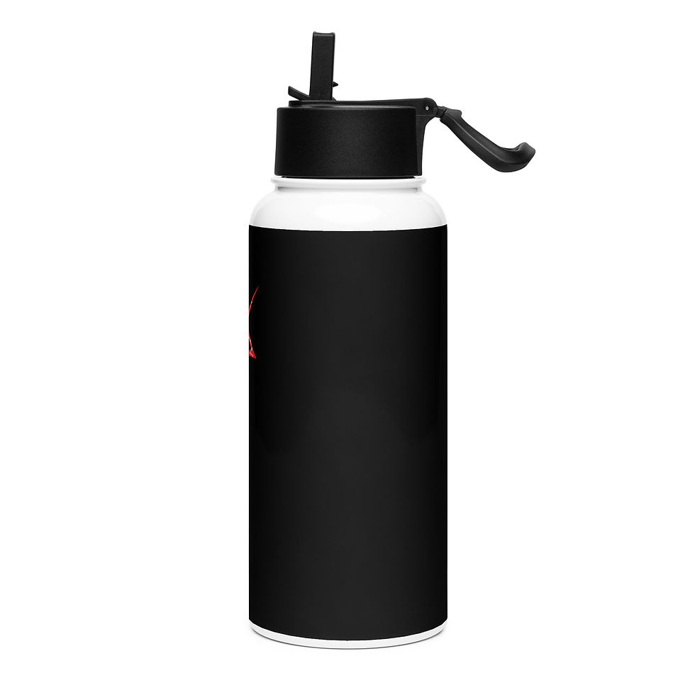 Thumbnail: X Performance Black Stainless Steel Water Bottle With a Straw Lid