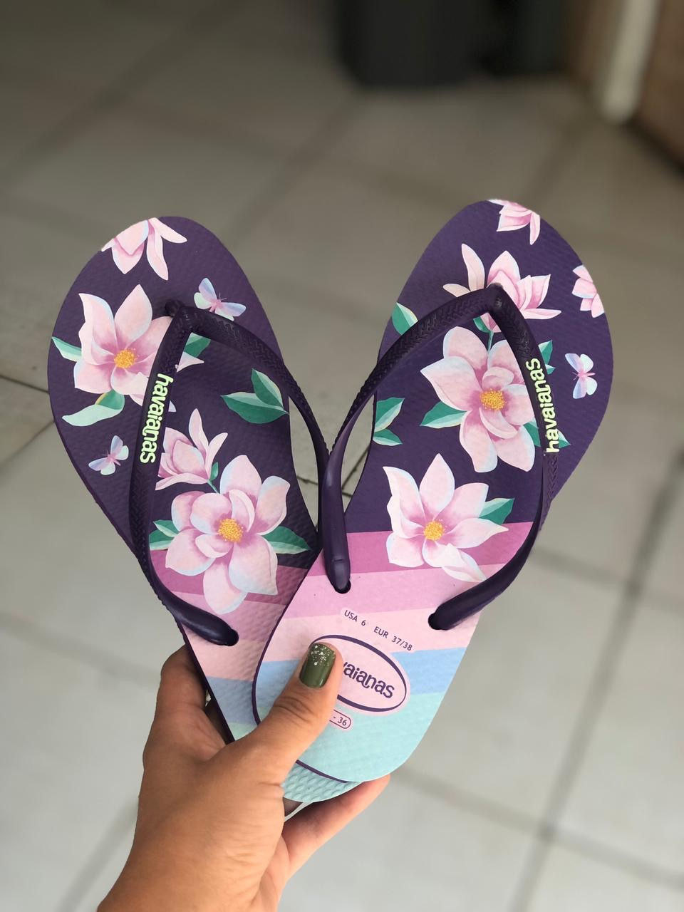 Thumbnail: HAVAIANAS SLIM FLORAL PURPLE
