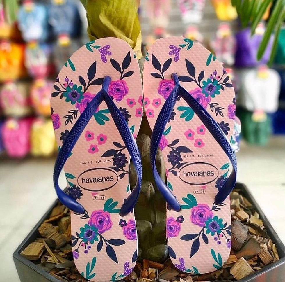 Miniatura: HAVAIANAS SLIM FLORAL AZUL