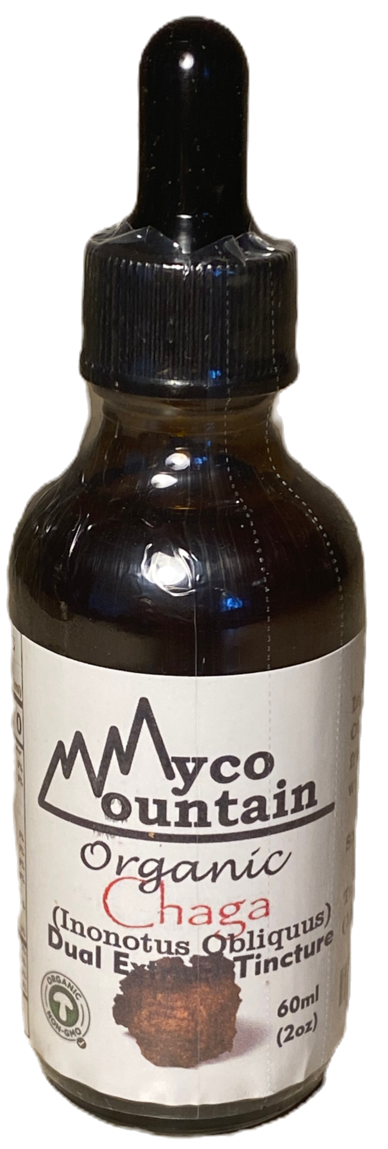 60ml Organic Chaga dual extract tincture front