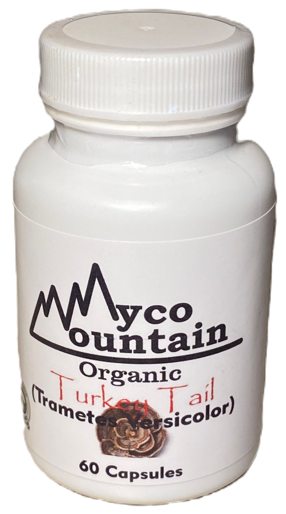 Organic Turkey Tail Capsules 60 count 500mg Dietary Supplement front