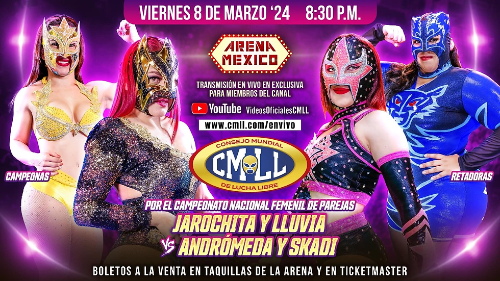 El CMLL celebra el Día Internacional de la Mujer con cartelera exclusiva de luchadoras