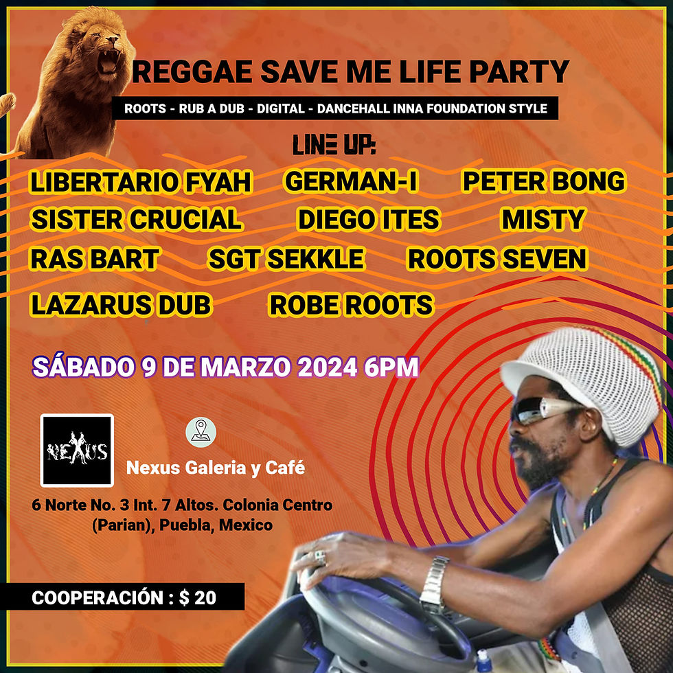 ¡Evento imperdible de reggae en Nexus! 
