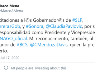 SE CONGRATULA MARCO MENA CON CAMBIOS EN CONAGO