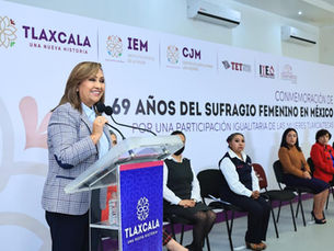 ENCABEZÓ GOBERNADORA LORENA CUÉLLAR CONMEMORACIÓN DE LOS 69 AÑOS DEL SUFRAGIO FEMENINO EN MÉXICO