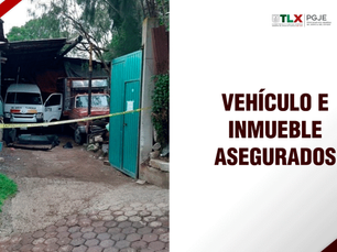 ASEGURA PGJE INMUEBLE CON CAMIONETA DEL SERVICIO PÚBLICO CON REPORTE DE ROBO