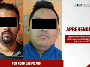 CAPTURA PGJE A DOS IMPUTADOS POR ROBO DE VEHÍCULO
