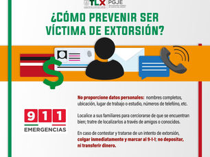 EMITE PGJE MEDIDAS PARA PREVENIR NUEVA MODALIDAD DE EXTORSIÓN