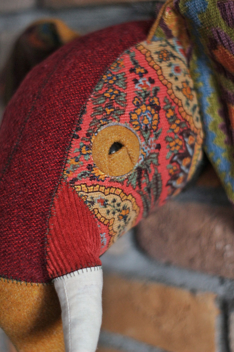 Küçük resim: Patchwork Fil Duvar Büstü