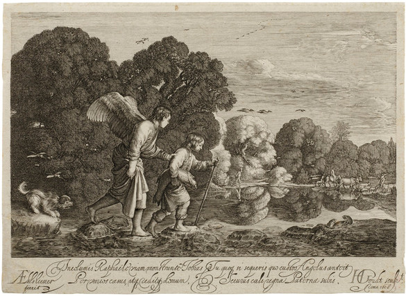 Tobias Carrying the Fish, Walking with the Angel