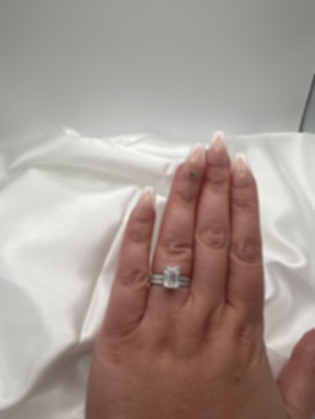 The Esmerelda Bridal Set - 2.5ct Emerald Cut