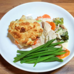 Leftover Chicken Cobbler