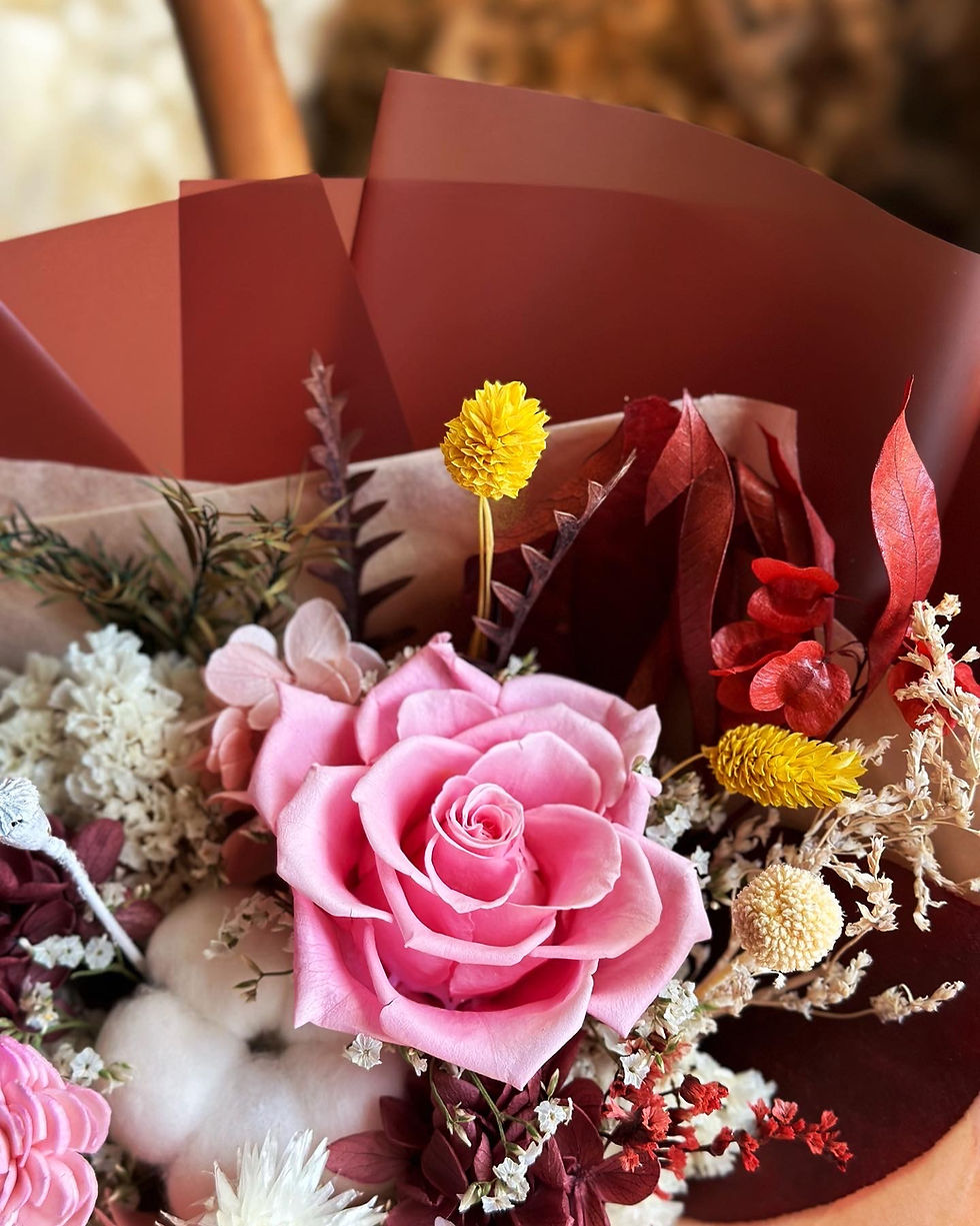 縮圖：復古保鮮玫瑰花束