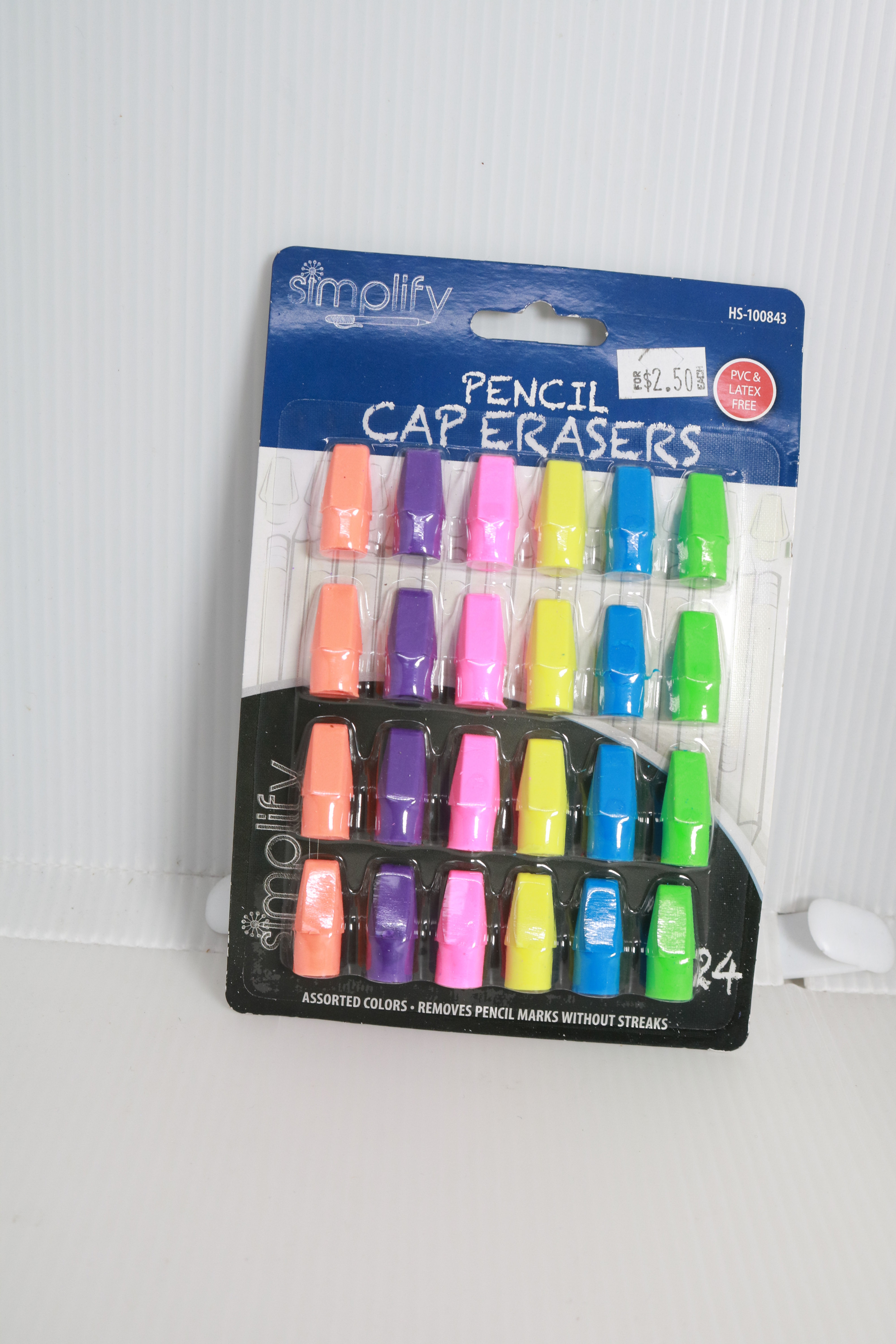 SIMPLIFY PENCIL CAP ERASERS
