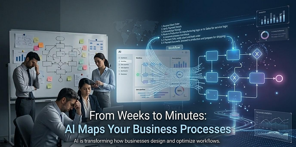 From 3 weeks to 3 minutes: SAP Signavio now turns plain English instructions into professional process maps, powered by AI.