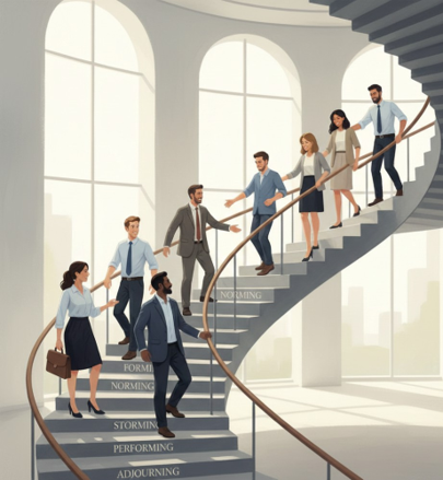 The Stairway to Synergy: Building Trust One Step at a Time.