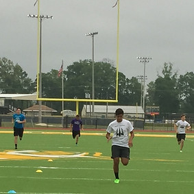 Trinity Kicking punters workout harder than anyone at the Louisiana Kicking Camp.