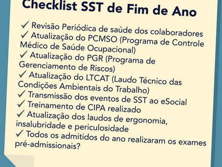 Checklist SST de Fim de Ano: Garanta a Segurança da sua Empresa para 2024