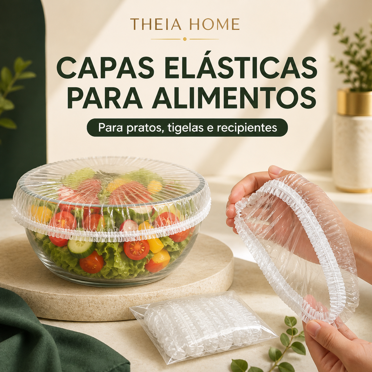 Capas Elásticas Descartáveis para Alimentos e Recipientes