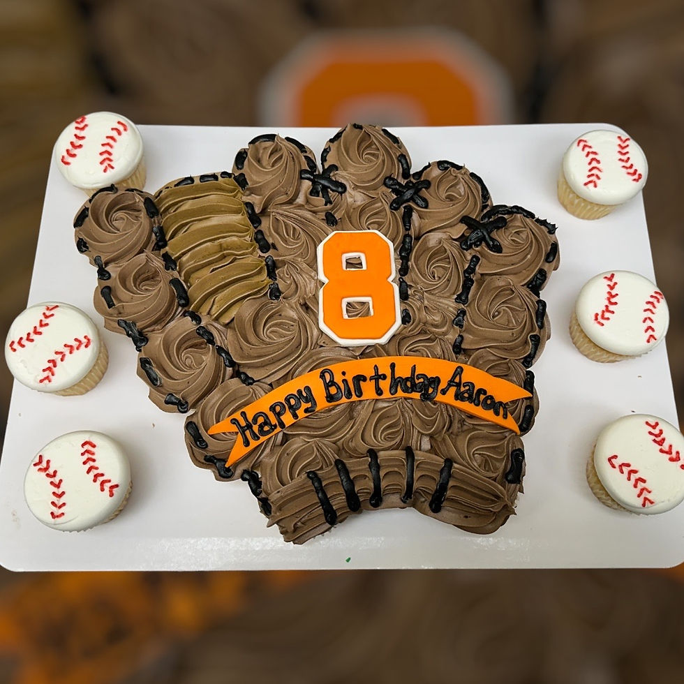 Baseball Mitt Cupcake Cake