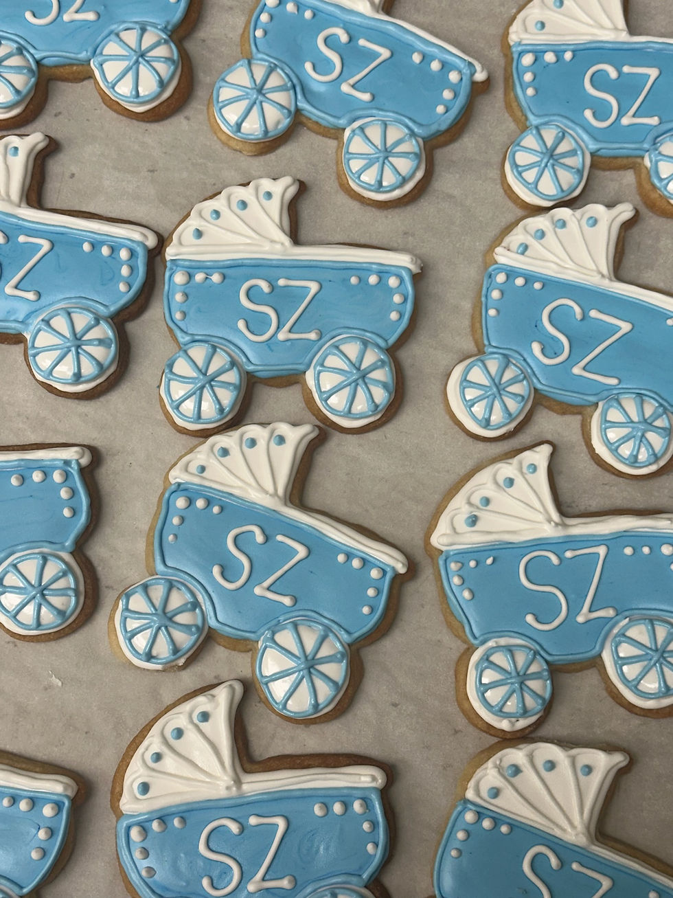 Baby Boy Carriage Cookies