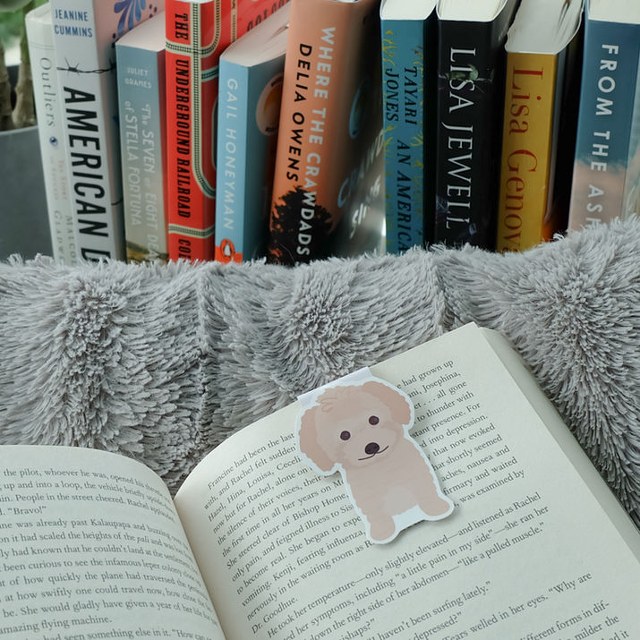 CraftedVan Lesezeichen mit Hundebild.