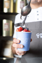 Gelato von Puro&Bio Vanilleeis, Himbeereis und vieles mehr.