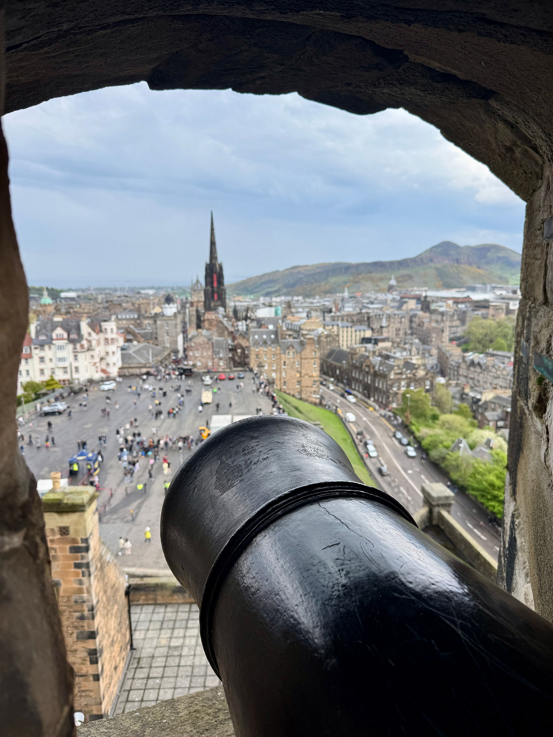 Uitzicht op Edinburgh vanop Edinburgh Castle, Schotland