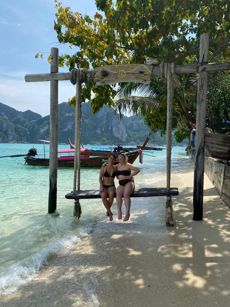 Chilling at the Hippie Bar near Phi Phi island, Thailand