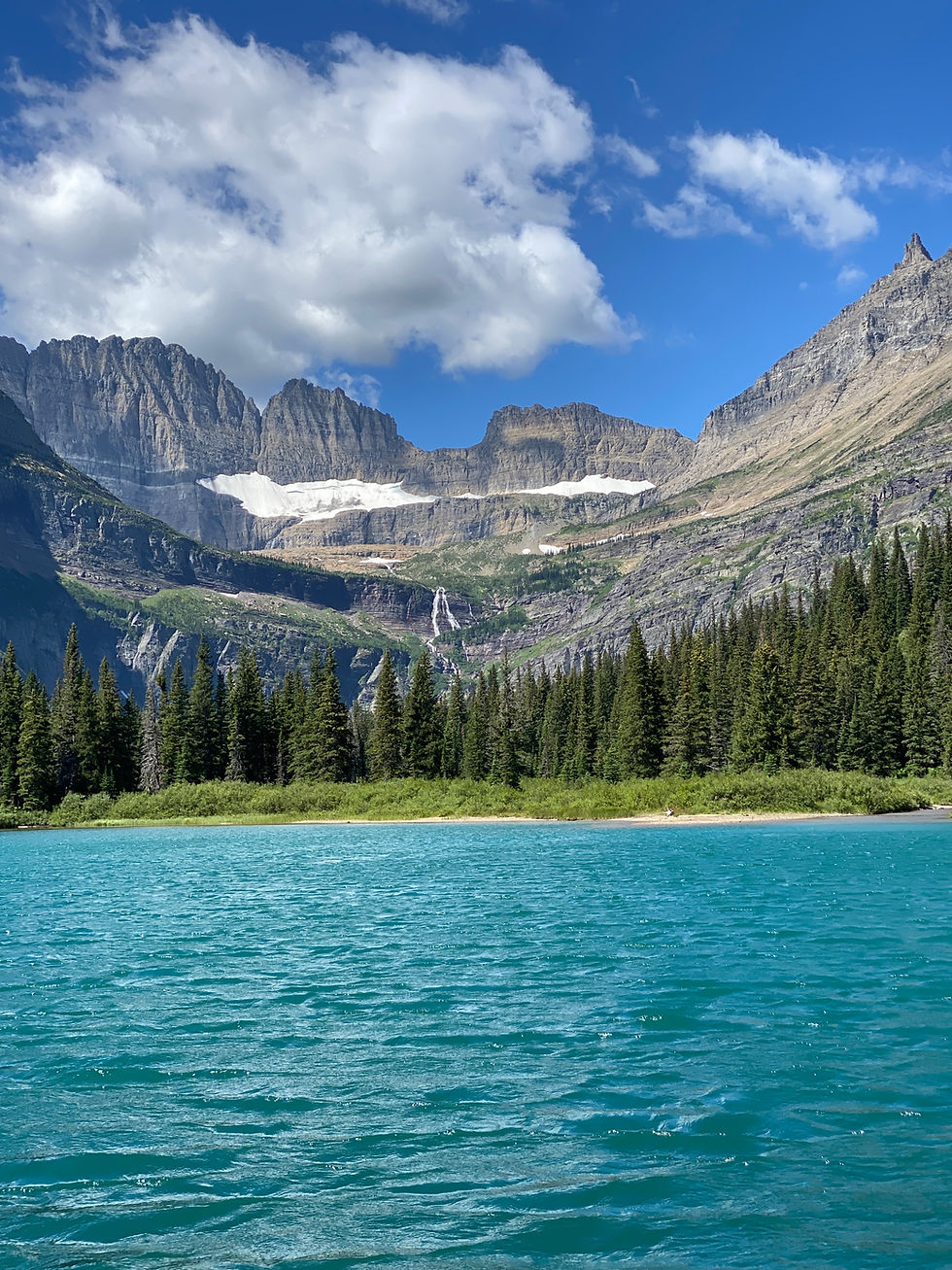 Grinnell Lake at Many Glacier, Glacier National Park, Montana