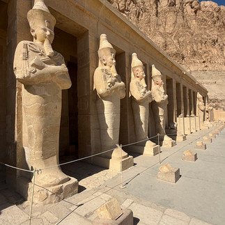 visiting Hatshepsut temple in Luxor, Egypt