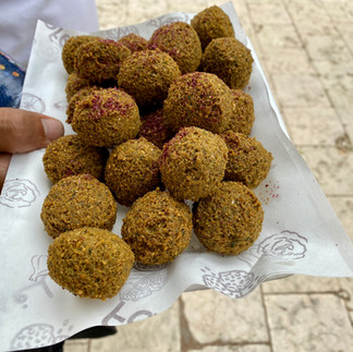 famous falafel balls, street food in Salt, Jordan