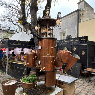 kerstmarkt op Montmartre in Parijs