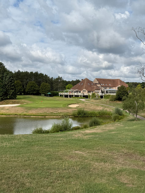 View on hotel Stiemerheide and the golf course Spiegelven In Genk, Belgium