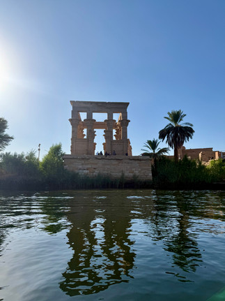 visiting the Philae temple at the boarders of the Nile, Egypt